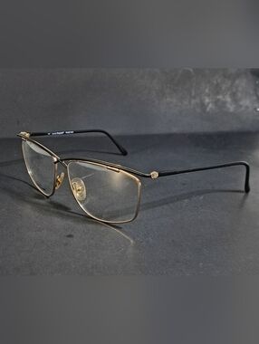 Vintage NOS Laura Biagiotti  V662 EK4 Eyeglasses  Black/ Gold Made In Italy
